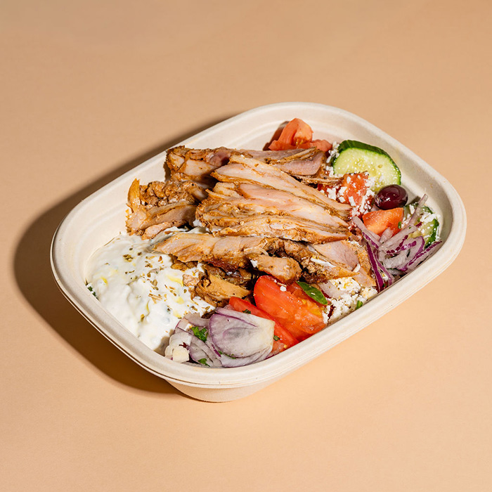 GREEK SALAD + CHICKEN